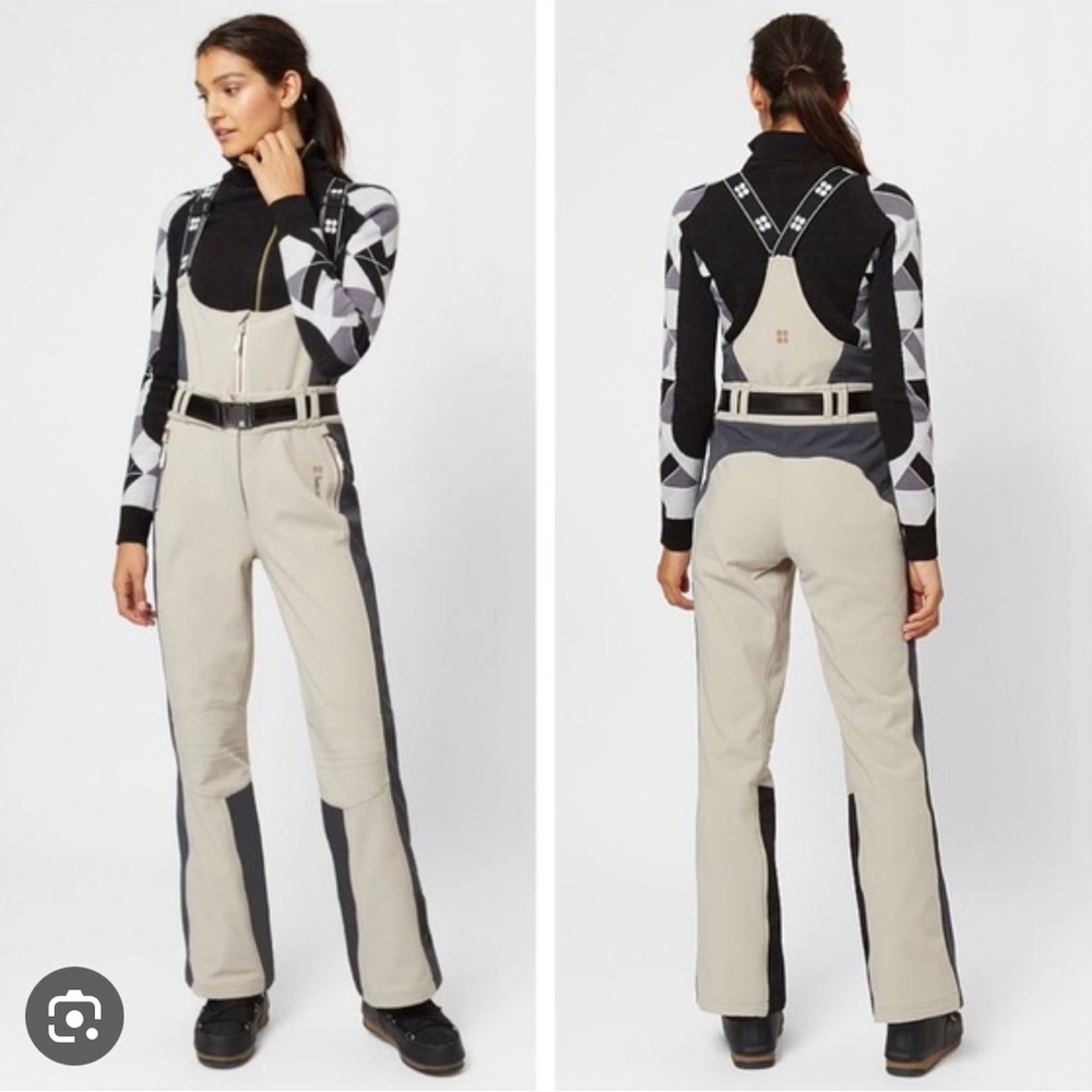 Sweaty Betty Astro Softshell Ski Pants Size Small Tan ❄️